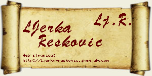 LJerka Resković vizit kartica